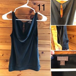 Drape Neck Sleeveless Blouse